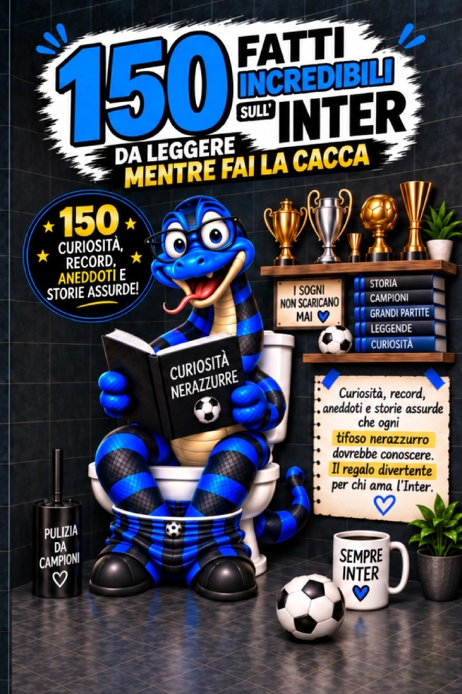 150 Fatti incredibili sull'Inter da leggere mentre fai la Cacca: Curiosità, record, aneddoti e storie assurde che ogni tifoso interista dovrebbe conos cover