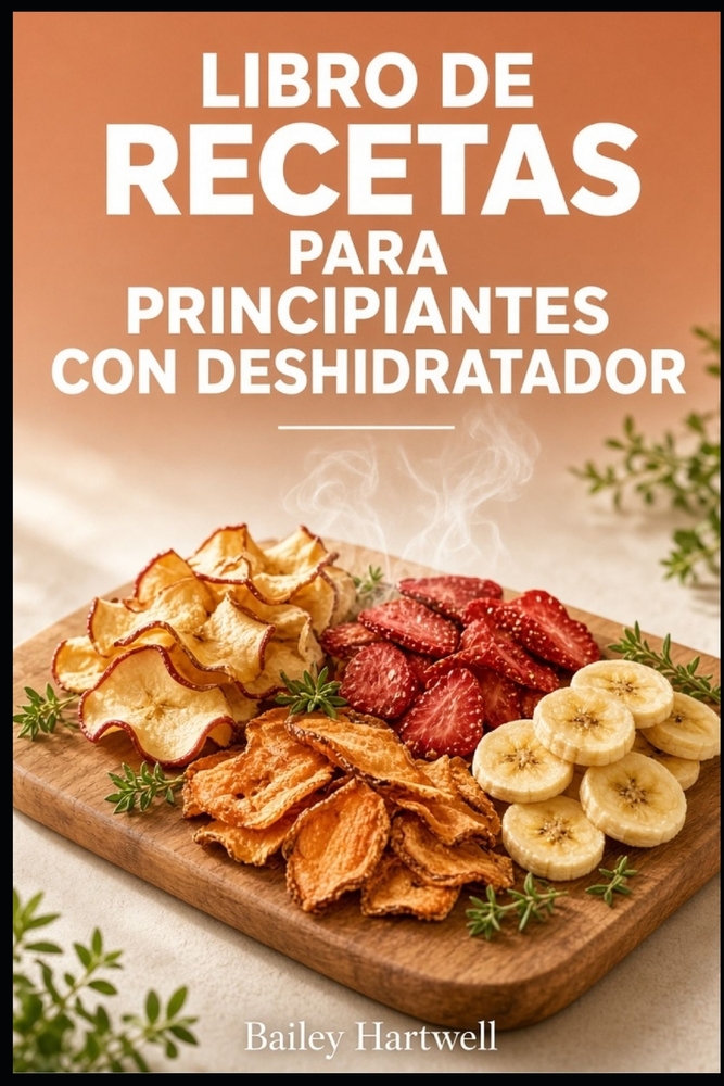 Libro de Recetas Para Principiantes Con Deshidratador: Recetas fáciles y técnicas sencillas para alimentos deshidratados caseros cover