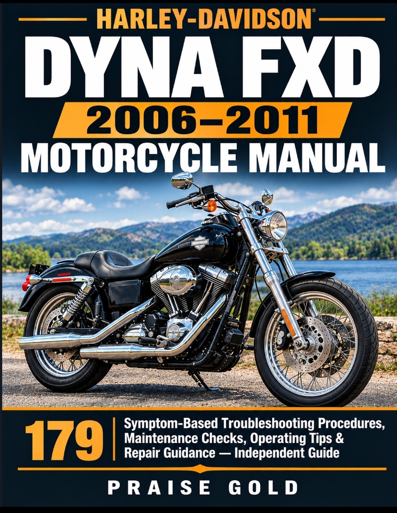 Harley-Davidson Dyna FXD 2006-2011 Motorcycle Manual: 179 Symptom-Based Troubleshooting Procedures, Maintenance Checks, Operating Tips & Repair Guidan cover