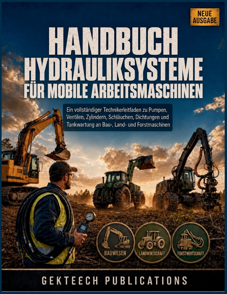 Handbuch Hydrauliksysteme Für Mobile Arbeitsmaschinen: Ein vollständiger Technikerleitfaden zu Pumpen, Ventilen, Zylindern, Schläuchen, Dichtungen und cover