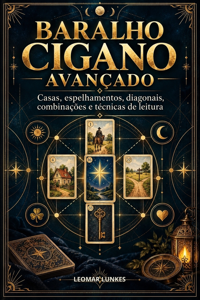 Baralho Cigano Avançado: Casas, espelhamentos, diagonais, combinações e técnicas de leitura cover