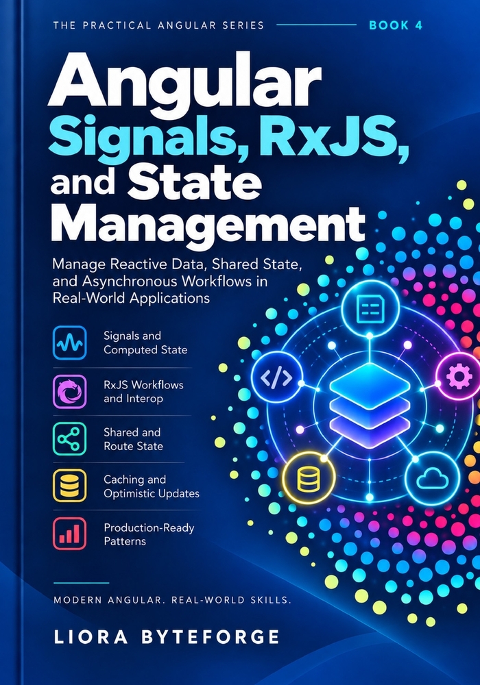 Angular Signals, RxJS, and State Management: Manage Reactive Data, Shared State, and Asynchronous Workflows in Real-World Applications cover