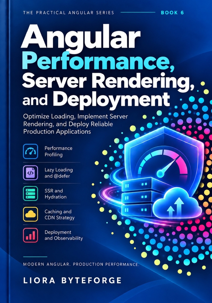 Angular Performance, Server Rendering, and Deployment: Optimize Loading, Implement Server Rendering, and Deploy Reliable Production Applications cover