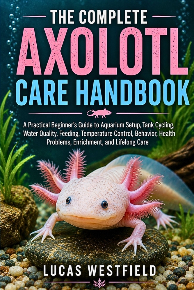 The Complete Axolotl Care Handbook: A Practical Beginner's Guide to Aquarium Setup, Tank Cycling, Water Quality, Feeding, Temperature Control, Behavio cover