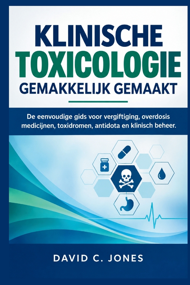 Klinische Toxicologie Gemakkelijk Gemaakt: De eenvoudige gids voor vergiftiging, overdosis medicijnen, toxidromen, antidota en klinisch beheer cover