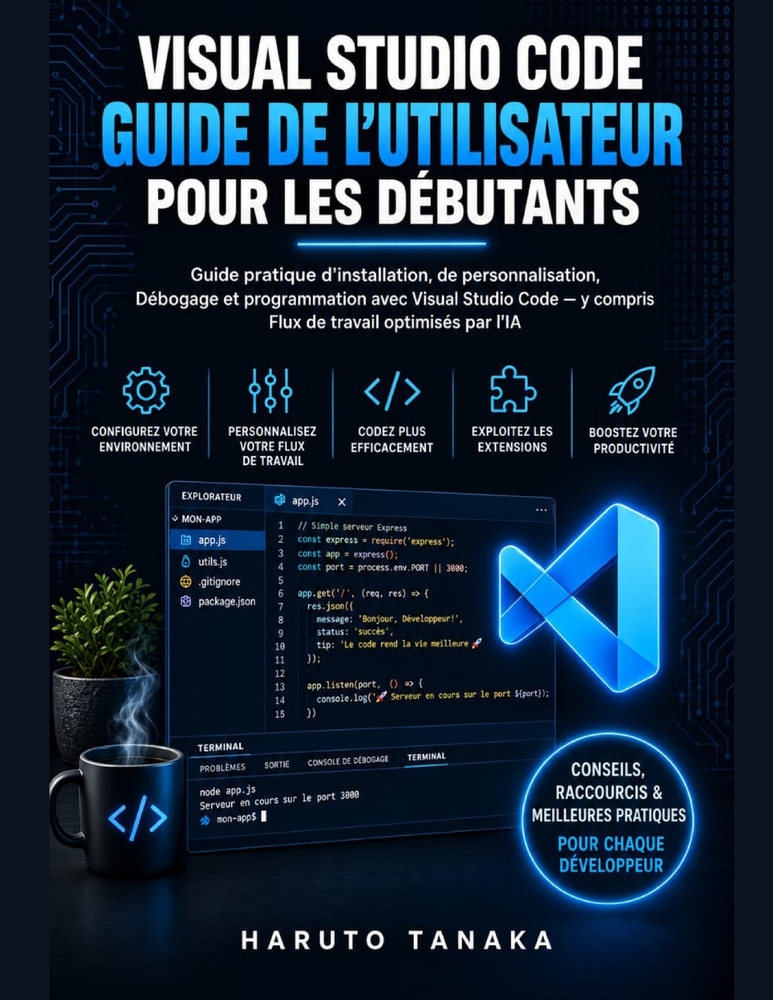 Visual Studio Code Guide de l'Utilisateur Pour Les Débutants: Guide pratique d'installation, de personnalisation, Débogage et programmation avec Visua cover