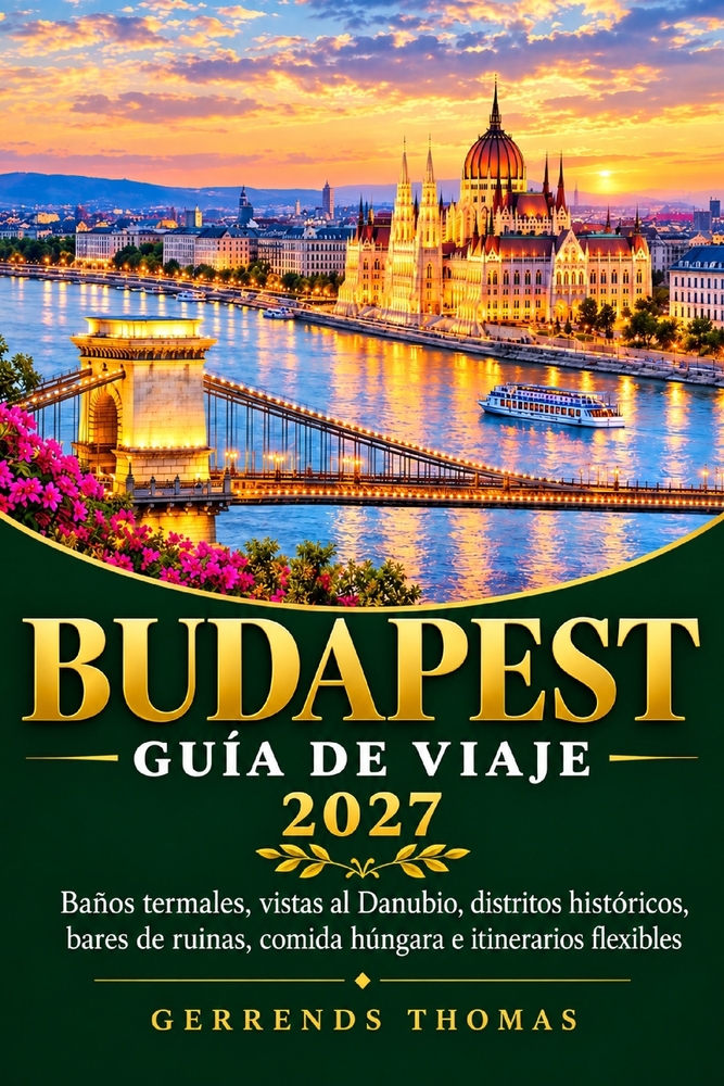 Budapest Guía de Viaje 2027: Baños termales, vistas al Danubio, distritos históricos, bares de ruinas, comida húngara e itinerarios flexibles cover
