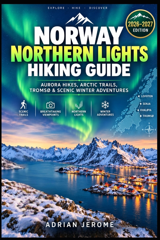 Norway Northern Lights Hiking Guide: Aurora Hikes, Arctic Trails, TromsØ & Scenic Winter Adventures cover