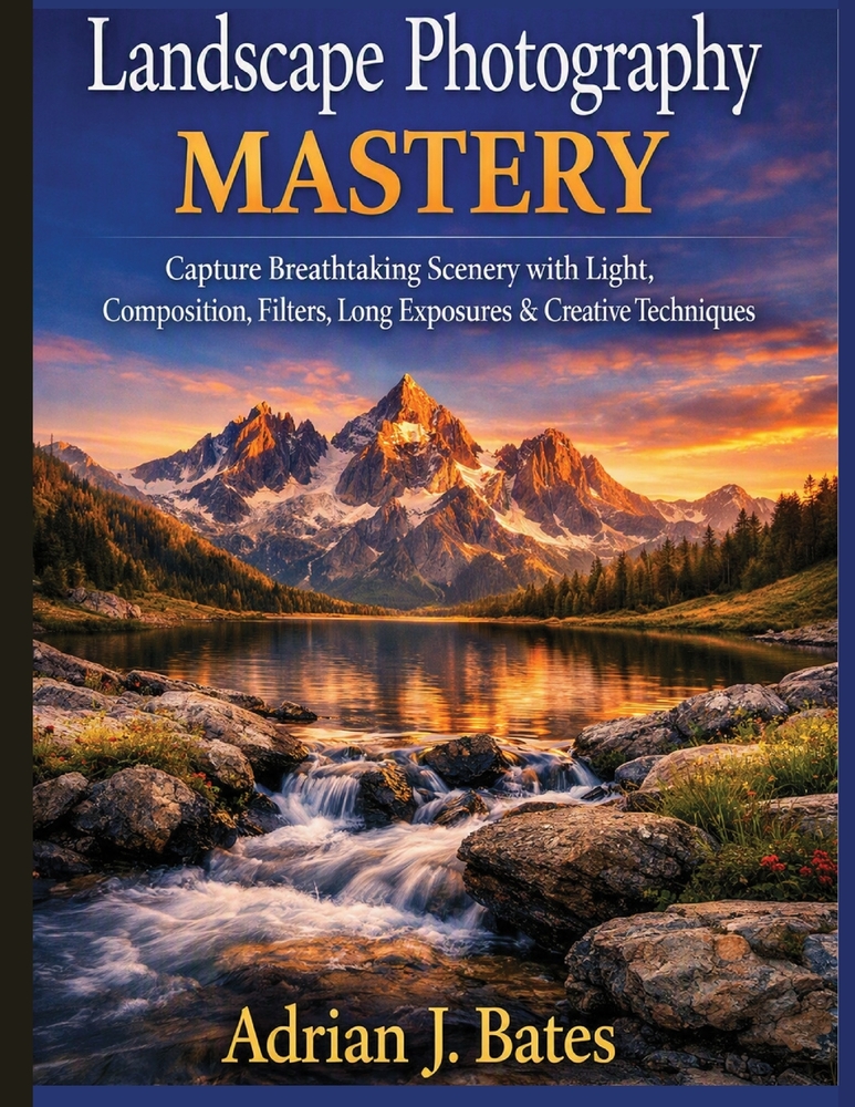Landscape Photography Mastery: Capture Breathtaking Scenery with Light, Composition, Filters, Long Exposures & Creative Techniques cover