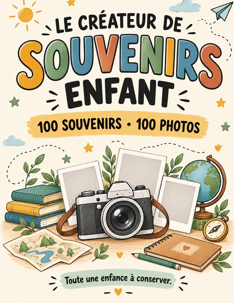 Le Créateur de Souvenirs Enfant: Album Photo Enfance à Compléter - 100 Photos pour Raconter les Petits et Grands Moments d'une Enfance cover