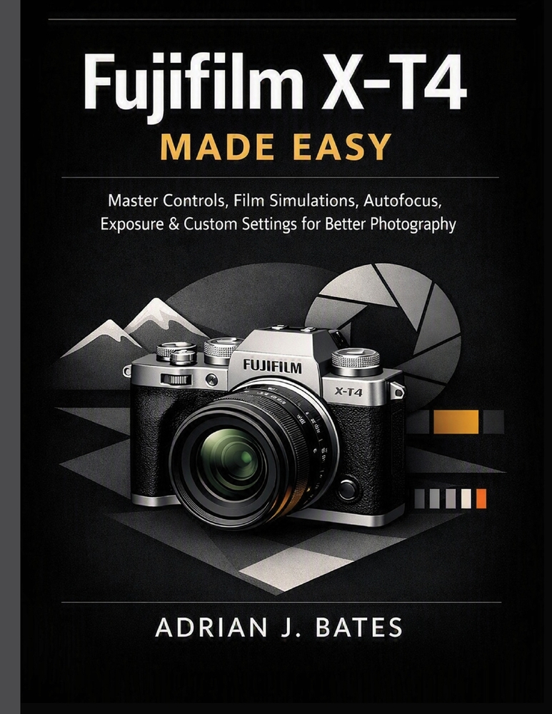 Fujifilm X-T4 Made Easy: Master Controls, Film Simulations, Autofocus, Exposure & Custom Settings for Better Photography cover