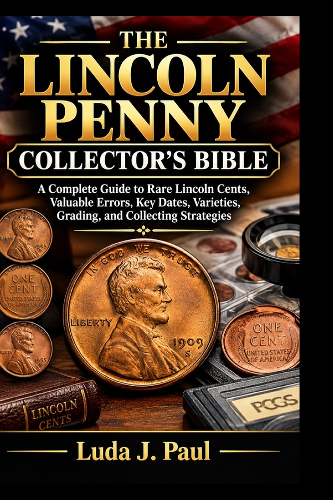 The Lincoln Penny Collector's Bible: A Complete Guide to Rare Lincoln Cents, Valuable Errors, Key Dates, Varieties, Grading, and Collecting Strategies cover