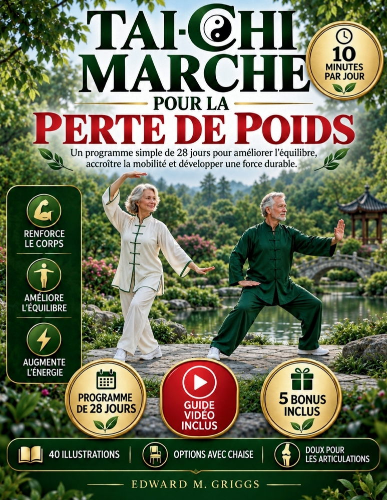 Tai-CHI Marche Pour La Perte de Poids: Un programme simple de 28 jours pour améliorer l'équilibre, accroître la mobilité et développer une force durab cover