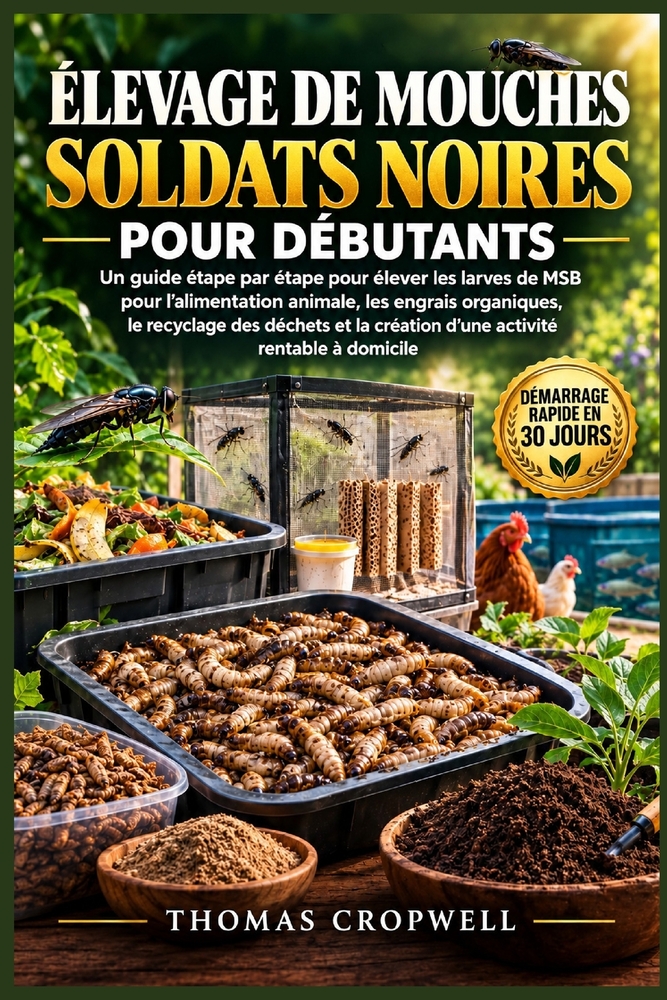 Élevage De Mouches Soldat Noir Pour Débutants: Guide étape par étape pour l'élevage de larves de mouche soldat noire destinées à l'alimentation animal cover