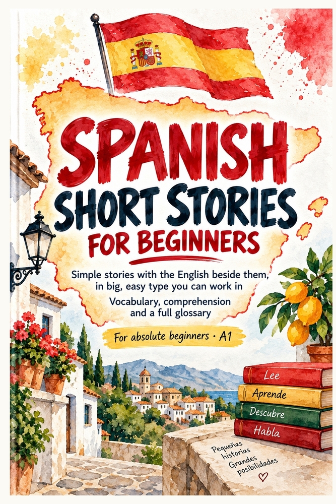 Spanish Short Stories for Beginners: Simple Stories with the English Beside Them, in Big, Easy Type You Can Work In: Vocabulary, Comprehension and a F cover