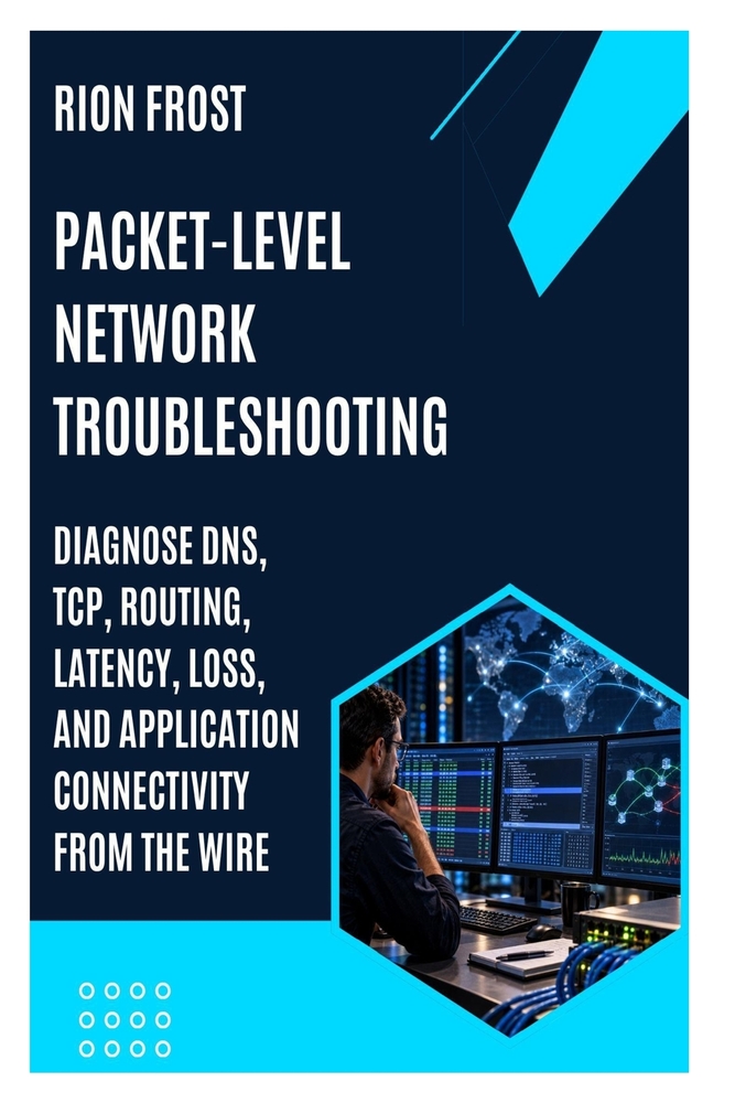 Packet-Level Network Troubleshooting: Diagnose DNS, TCP, Routing, Latency, Loss, and Application Connectivity from the Wire cover