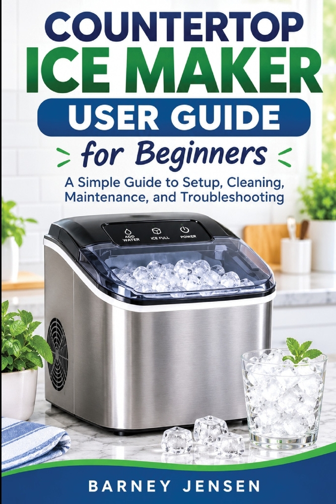 Countertop Ice Maker User Guide for Beginners: A Simple Guide to Setup, Cleaning, Maintenance, and Troubleshooting cover