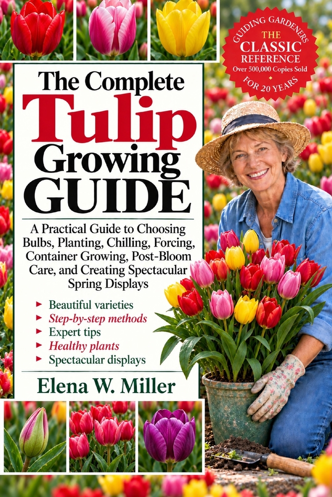 The Complete Tulip Growing Guide: A Practical Guide to Choosing Bulbs, Planting, Chilling, Forcing, Container Growing, Post-Bloom Care, and Creating S cover