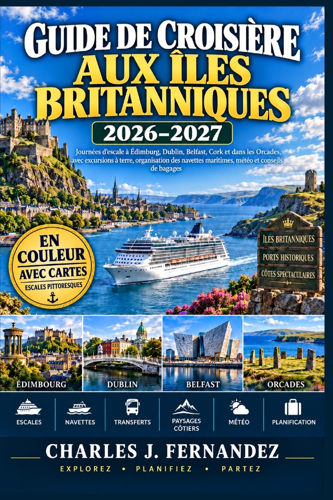 Guide de croisière aux îles Britanniques 2026-2027: Journées d'escale à Édimbourg, Dublin, Belfast, Cork et dans les Orcades, avec excursions à terre, cover