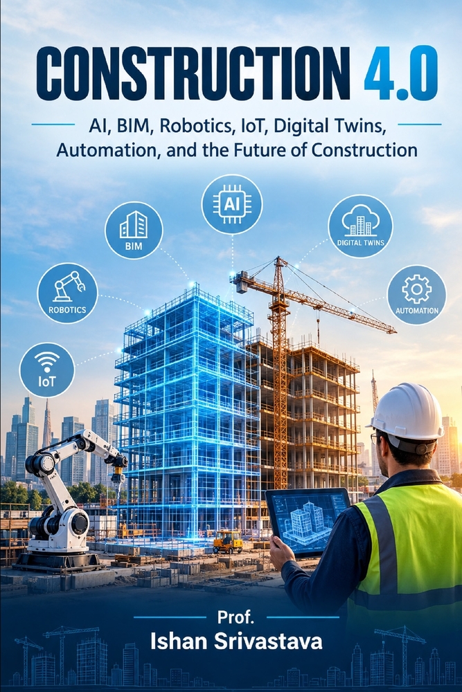 Construction 4.0: AI, BIM, Robotics, IoT, Digital Twins, Automation, and the Future of Construction cover