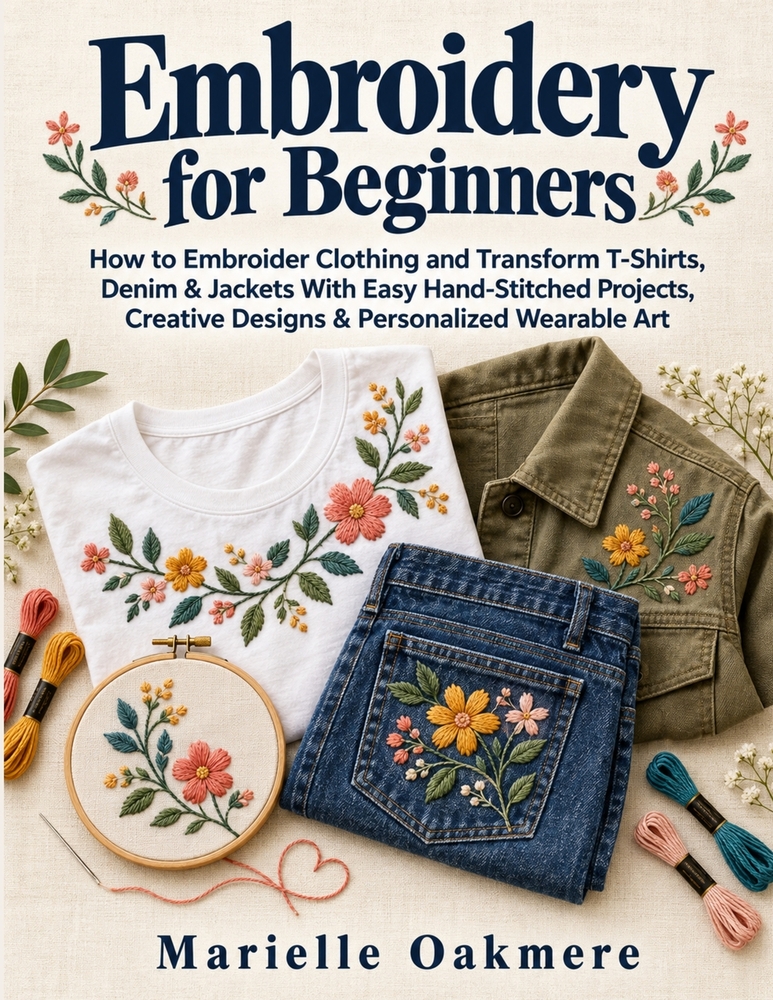 Embroidery for Beginners: How to Embroider Clothing and Transform T-Shirts, Denim & Jackets With Easy Hand-Stitched Projects, Creative Designs & Perso cover