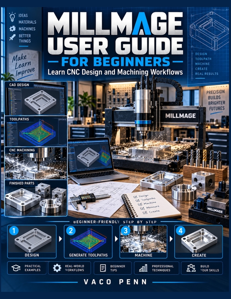 Millmage User Guide for Beginners: Learn CNC Design and Machining Workflows cover