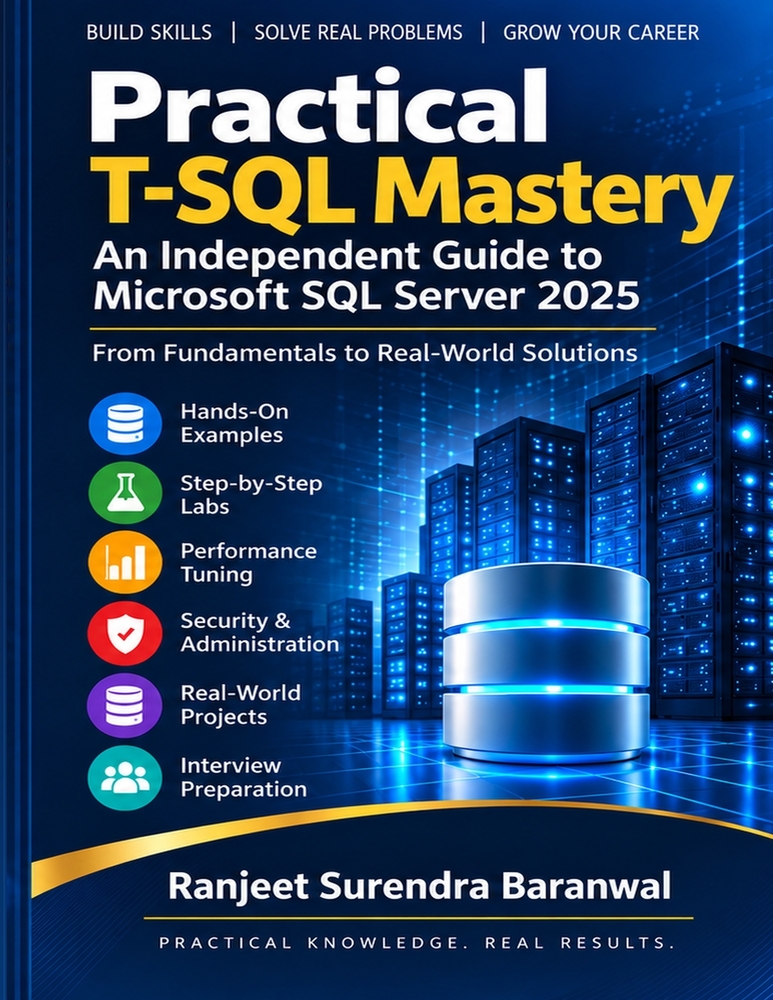 Practical T-SQL Mastery: An Independent Guide to Microsoft SQL Server 2025 cover
