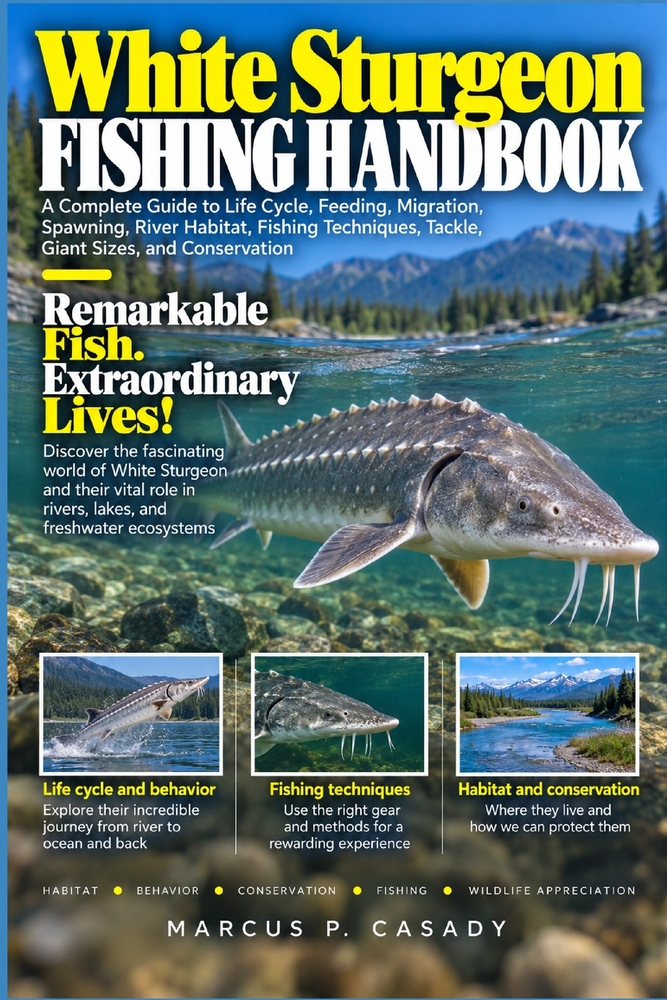 White Sturgeon Fishing Handbook: A Complete Handbook to Songs, Feeding, Migration, Nesting, Regional Dialects, Habitat, Seasonal Behavior, Backyard At cover