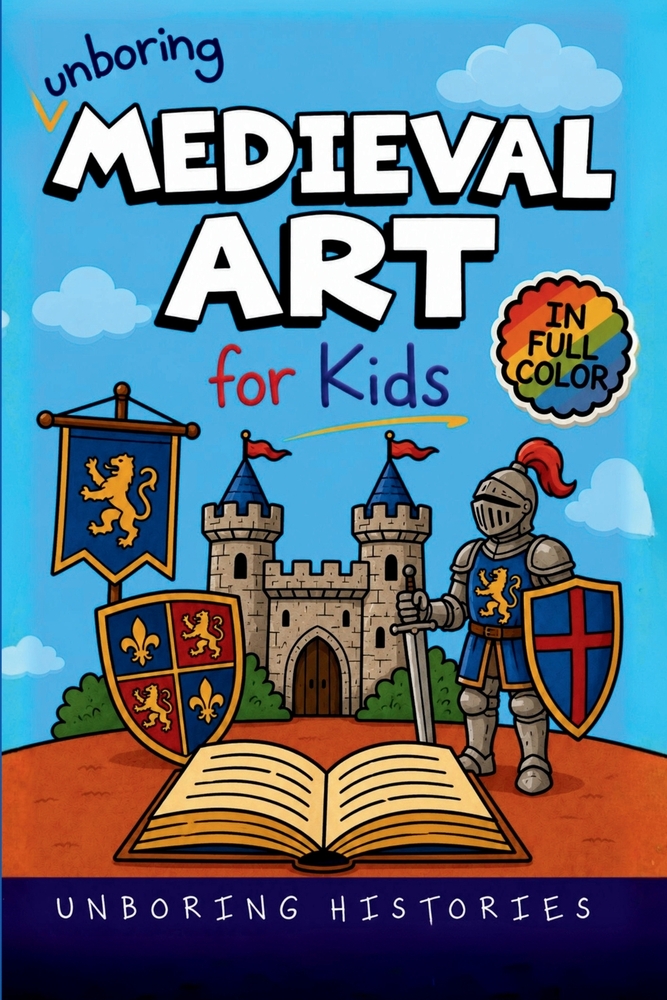 Unboring Medieval Art for Kids: Funny, Interesting, Concise Guide to Medieval Masterpieces, Strange Creatures, Hidden Symbols, and Surprising Art Stor cover