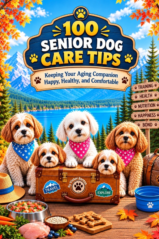 100 Senior Dog Care Tips: Keeping Your Aging Companion Happy, Healthy, and Comfortable cover
