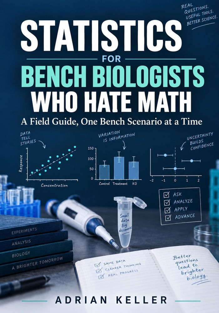 Statistics for Bench Biologists Who Hate Math: A Field Guide, One Bench Scenario at a Time cover