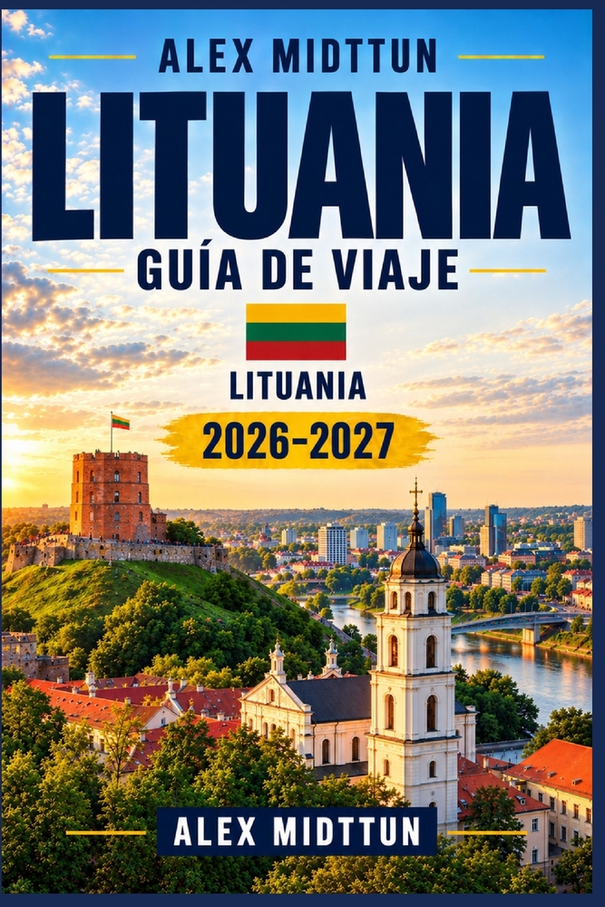 Lituania Guía de viaje 2026-2027: Descubre el casco antiguo de Vilna, castillos medievales, costas bálticas, gastronomía lituana, lugares históricos, cover