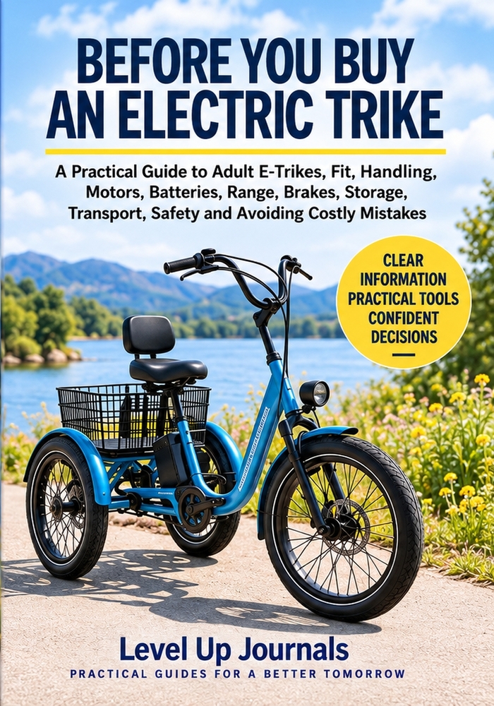 Before You Buy an Electric Trike: A Practical Guide to Adult E-Trikes, Fit, Handling, Motors, Batteries, Range, Brakes, Storage, Transport, Safety and cover