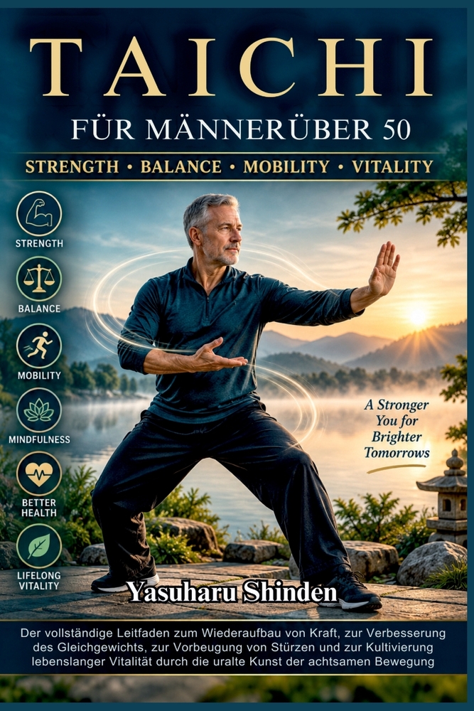 Tai CHI Für Männer Über 50: Der vollständige Leitfaden zum Wiederaufbau von Kraft, zur Verbesserung des Gleichgewichts, zur Vorbeugung von Stürzen und cover