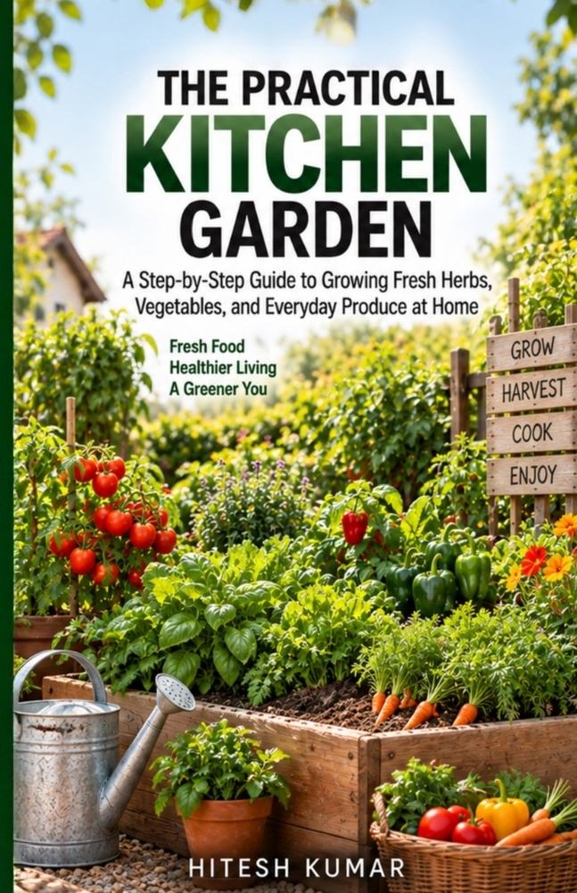 The Practical Kitchen Garden: A Step-by-Step Guide to Growing Fresh Herbs, Vegetables, and Everyday Produce at Home cover