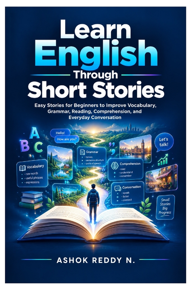 Learn English Through Short Stories: Easy Stories for Beginners to Improve Vocabulary, Grammar, Reading, Comprehension, and Everyday Conversation cover