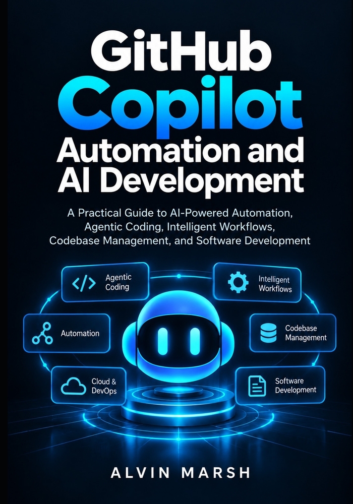 GitHub Copilot Automation and AI Development: A Practical Guide to AI-Powered Automation, Agentic Coding, Intelligent Workflows, Codebase Management, cover