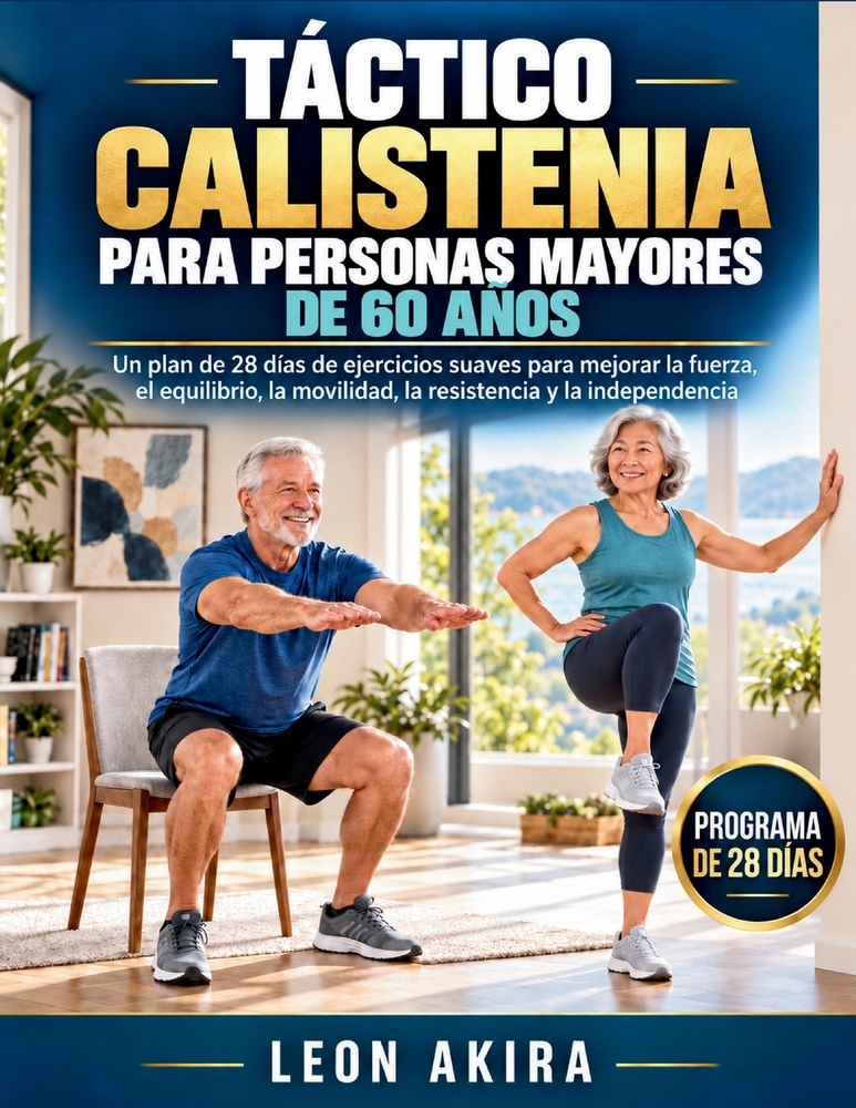Táctico Calistenia Para Personas Mayores de 60 Años: Un plan de 28 días de ejercicios suaves para mejorar la fuerza, el equilibrio, la movilidad, la r cover
