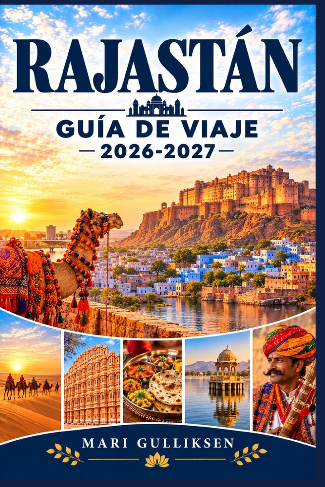 Rajasthan Guía de viaje 2026-2027: Explora palacios reales, safaris en el desierto, antiguos fuertes, mercados vibrantes, la cocina rayastaní, tradici cover