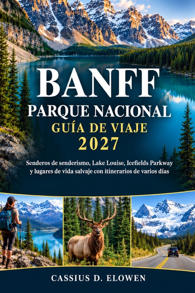 Banff Parque Nacional Guía De Viaje 2027: Senderos de senderismo, Lake Louise, Icefields Parkway y lugares de vida salvaje con itinerarios de varios d cover