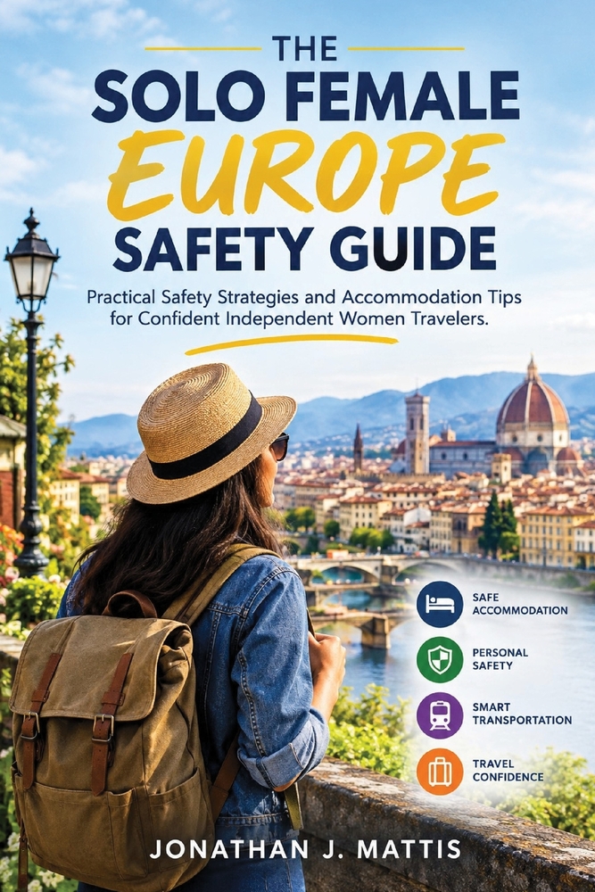 The Solo Female Europe Safety Guide: Practical Safety Strategies and Accommodation Tips for Confident Independent Women Travelers cover