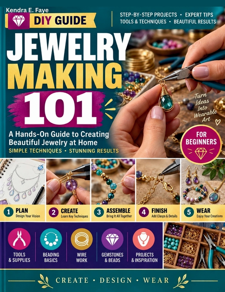 Jewelry Making 101: A Beginner's Guide to Tools, Materials, Techniques, and Beautiful Handmade Jewelry cover