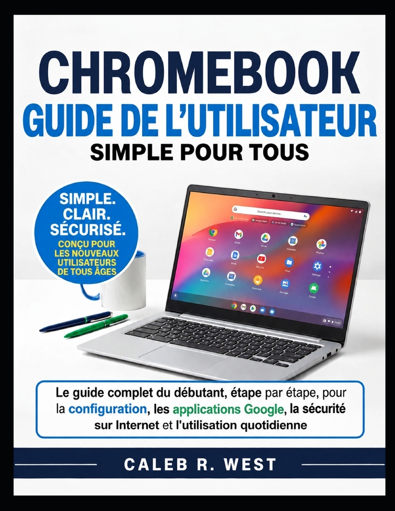 CHROMEBOOK Guide de l'utilisateur: Le guide complet du débutant, étape par étape, pour la configuration, les applications Google, la sécurité sur Inte cover