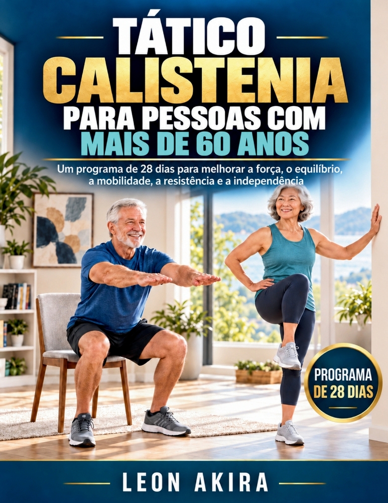 Tático Calistenia Para Pessoas Com Mais de 60 Anos: Um programa de 28 dias para melhorar a força, o equilíbrio, a mobilidade, a resistência e a indepe cover