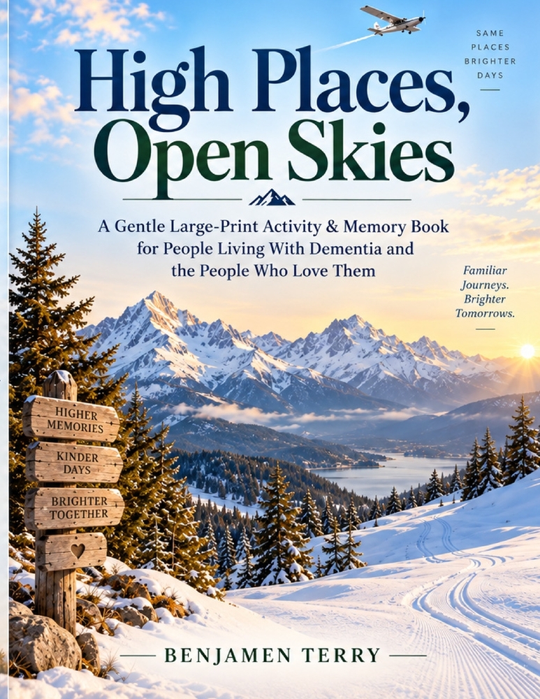 High Places, Open Skies: A Gentle Large-Print Activity & Memory Book for People Living With Dementia and the People Who Love Them cover