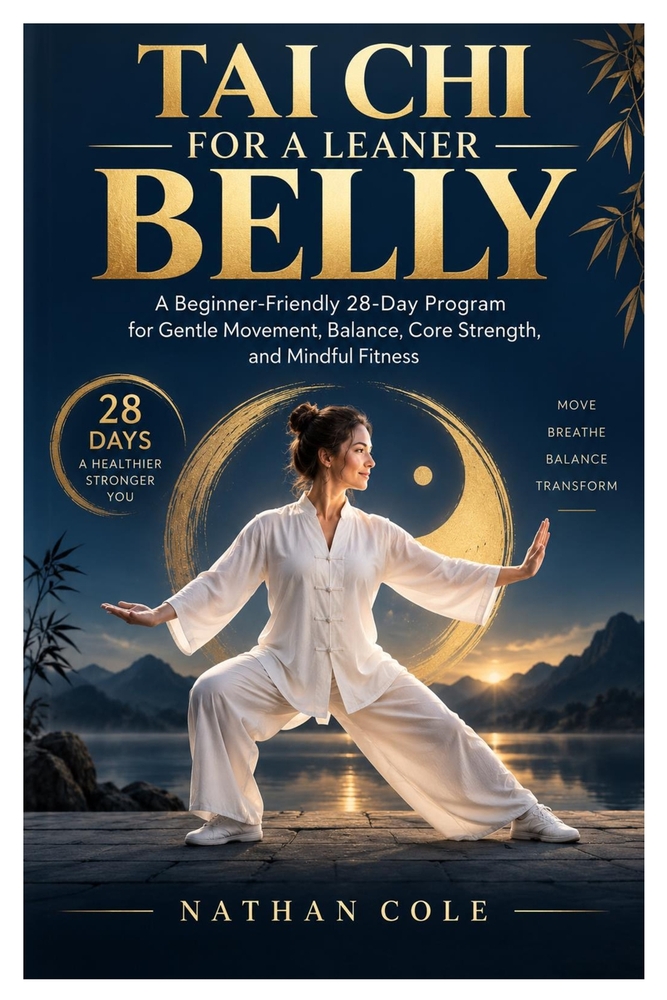 Tai CHI for a Leaner Belly: A Beginner-Friendly 28-Day Program for Gentle Movement, Balance, Core Strength, and Mindful Fitness cover