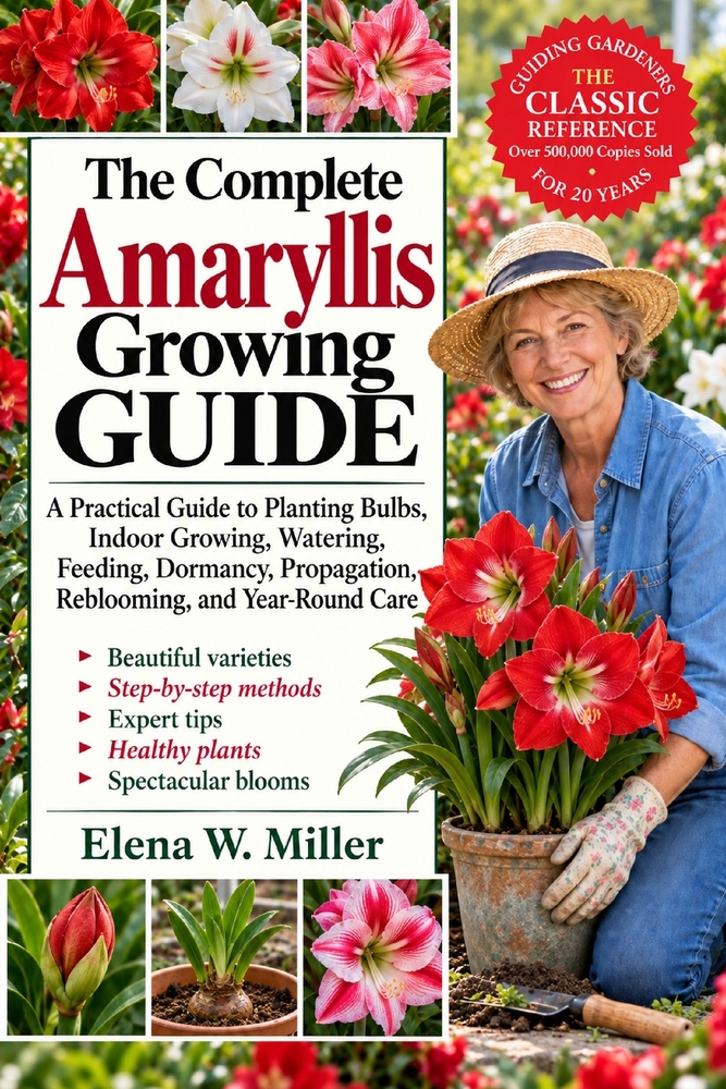 The Complete Amaryllis Growing Guide: A Practical Guide to Planting Bulbs, Indoor Growing, Watering, Feeding, Dormancy, Propagation, Reblooming, and Y cover