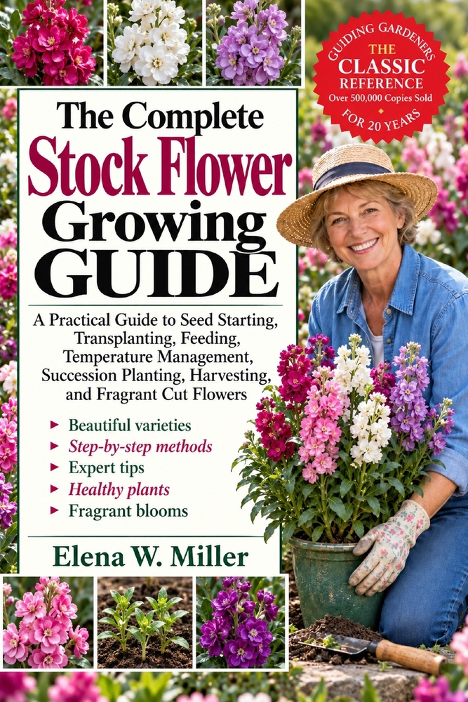 The Complete Stock Flower Growing Guide: A Practical Guide to Seed Starting, Transplanting, Feeding, Temperature Management, Succession Planting, Harv cover
