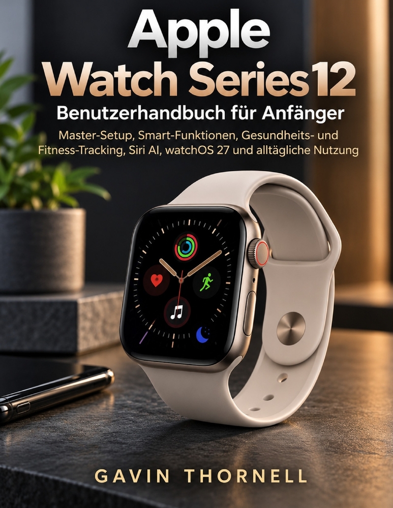 Apple Watch Series 12 Benutzerhandbuch für Anfänger: Master-Setup, Smart-Funktionen, Gesundheits- und Fitness-Tracking, Siri AI, watchOS 27 und alltäg cover