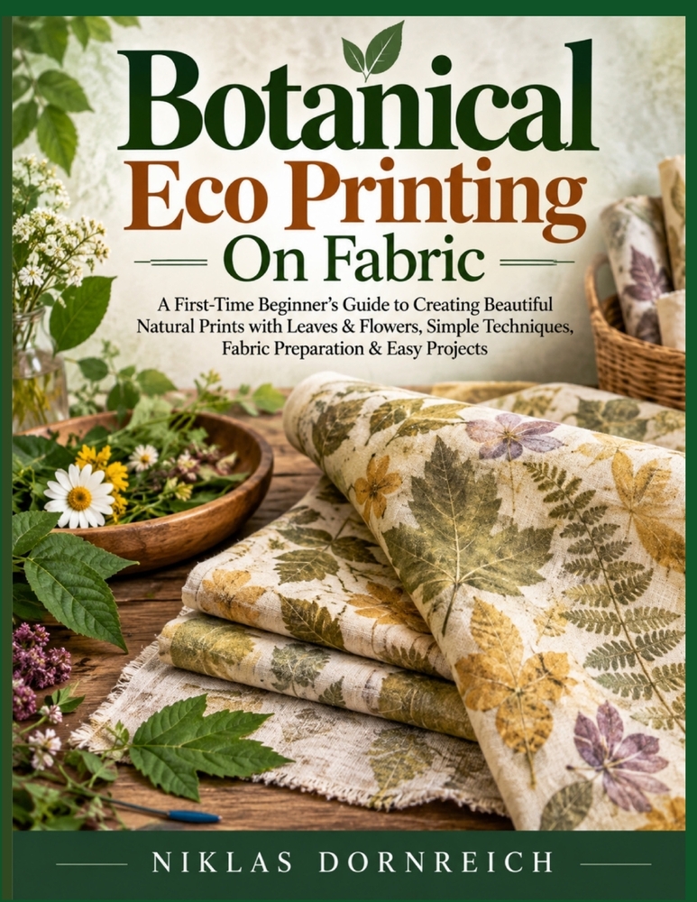 Botanical Eco Printing On Fabric: A First-Time Beginner's Guide to Creating Beautiful Natural Prints with Leaves & Flowers, Simple Techniques, Fabric cover